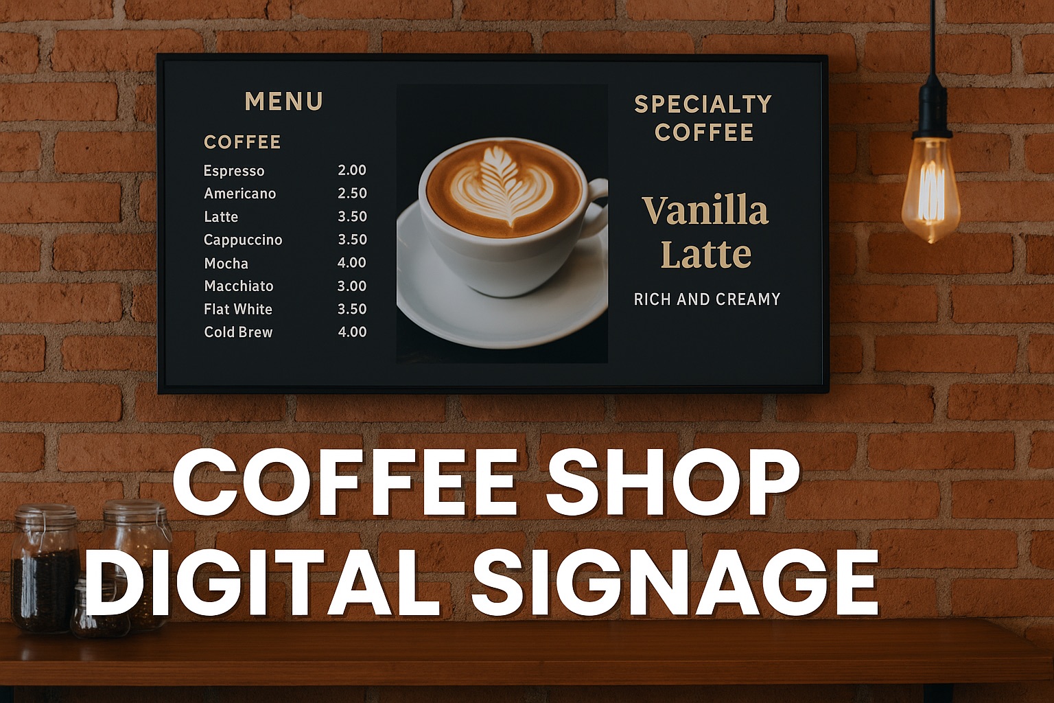 Coffee Shop Digital Signage