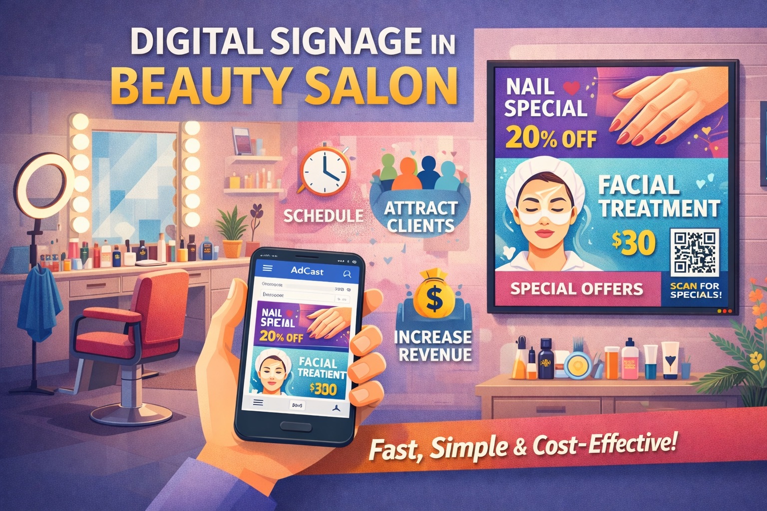 Digital Signage for Hair Salons, Barbers & Beauty Studios