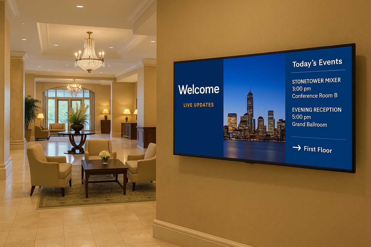 Digital Signage para Recepciones y Lobbies